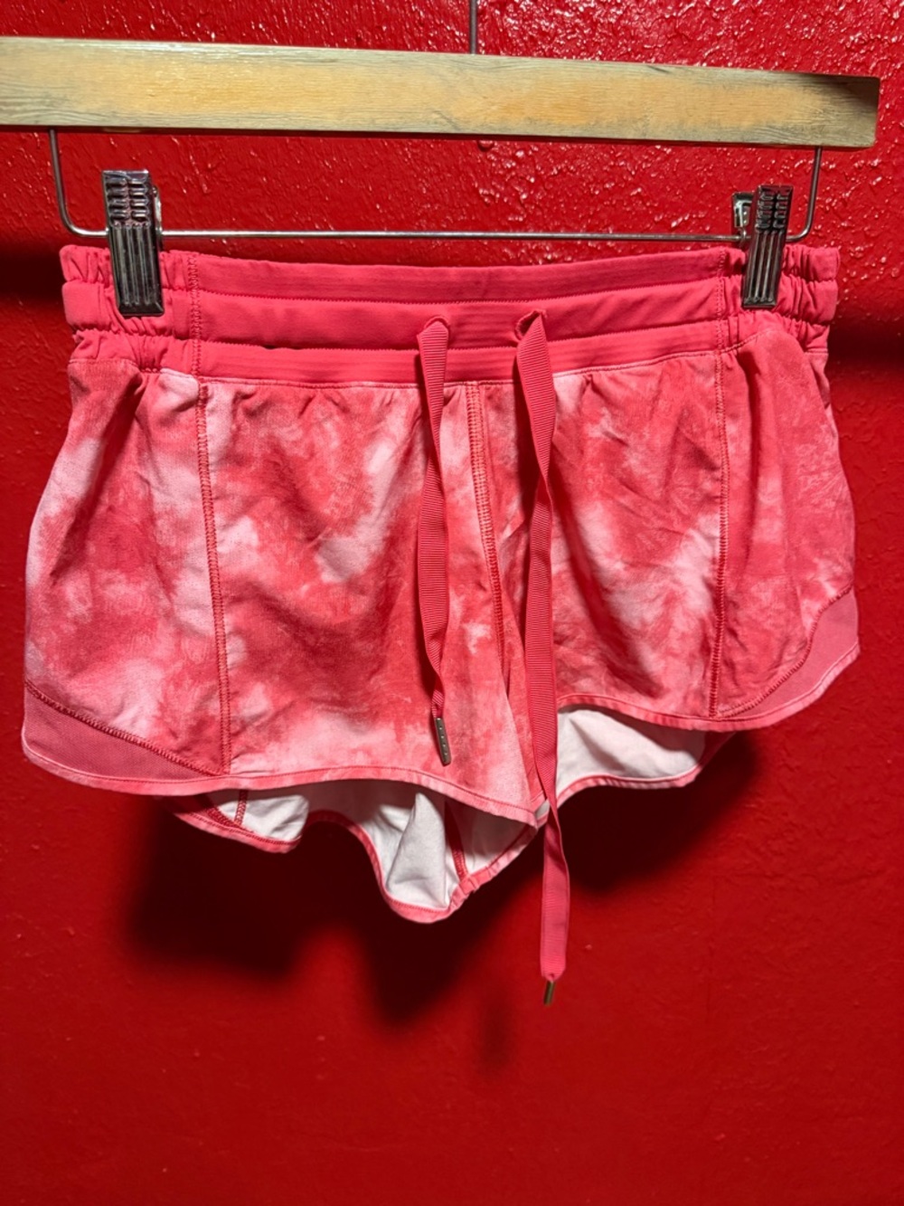14. Pre loved lululemon  Pink Tie-Dye Bike Shorts